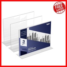 Durable Dual-Sided Acrylic Tabletop Display Stand - 3 Pack, Landscape 11... - $720.82 MXN