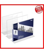 Durable Dual-Sided Acrylic Tabletop Display Stand - 3 Pack, Landscape 11... - $715.68 MXN