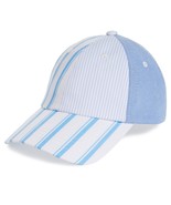 Club Room Men&#39;s Striped Baseball Hat in Blue/White-O/S - $19.17 CAD