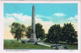 Postcard Soldiers Monument Ephrata Pennsylvania - £2.33 GBP