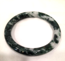 Vintage Tree Agate Stone Bangle Bracelet Interior diam 2.25&quot; Ext diam 3&quot; - £33.22 GBP