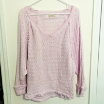 Free People Pink Scoop Neck Oversized Dolman Sleeve Thiens Hacci Top Size Medium - £20.50 GBP
