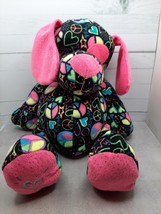 Ganz Peace Love Puppy Dog Plush Stuffed Animal, Colorful, 12 Inch, Neon - £8.23 GBP