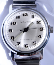 Mauthe Beautiful Chrome Men&#39;s Wrist Watch, Cal. Otero 840 17 Jewels 21.6... - $125.88