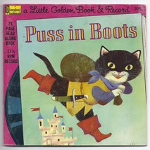 Little Golden Book &amp; Record Puss In Boots 1976 from Disneyland Records - $19.21