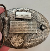 1999 Indianapolis 500 Belt Buckle Pewter No. 134 of 500 image 3