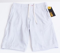 O&#39;Neill Hybrid Gray &amp; White Plaid Stretch Shorts Boardshorts Men&#39;s NWT - $55.99