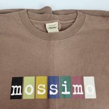 Vintage 90s Mossimo Logo Brown Short Sleeve T Shirt Men Sz L Made In USA - $59.39