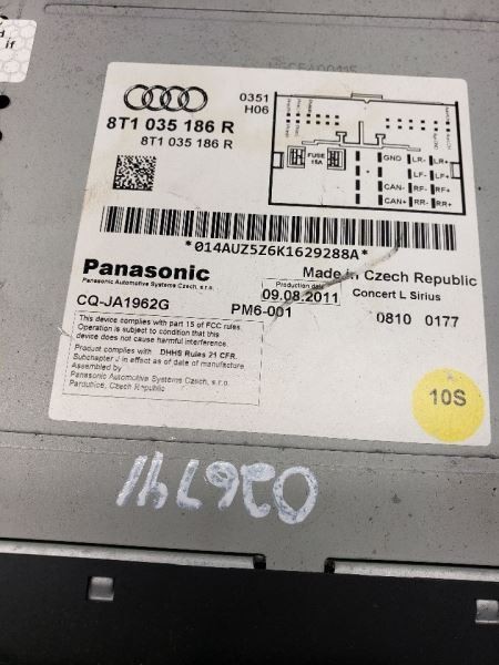 Audio Equipment Radio VIN Fp 7th And 8th Digit Dash Fits 10-17 AUDI Q5 106452... Item image 6