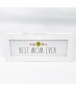 Rae Dunn BEST MOM EVER Sign Home Decor New Farmhouse Style White Wood Sign - €14,42 EUR