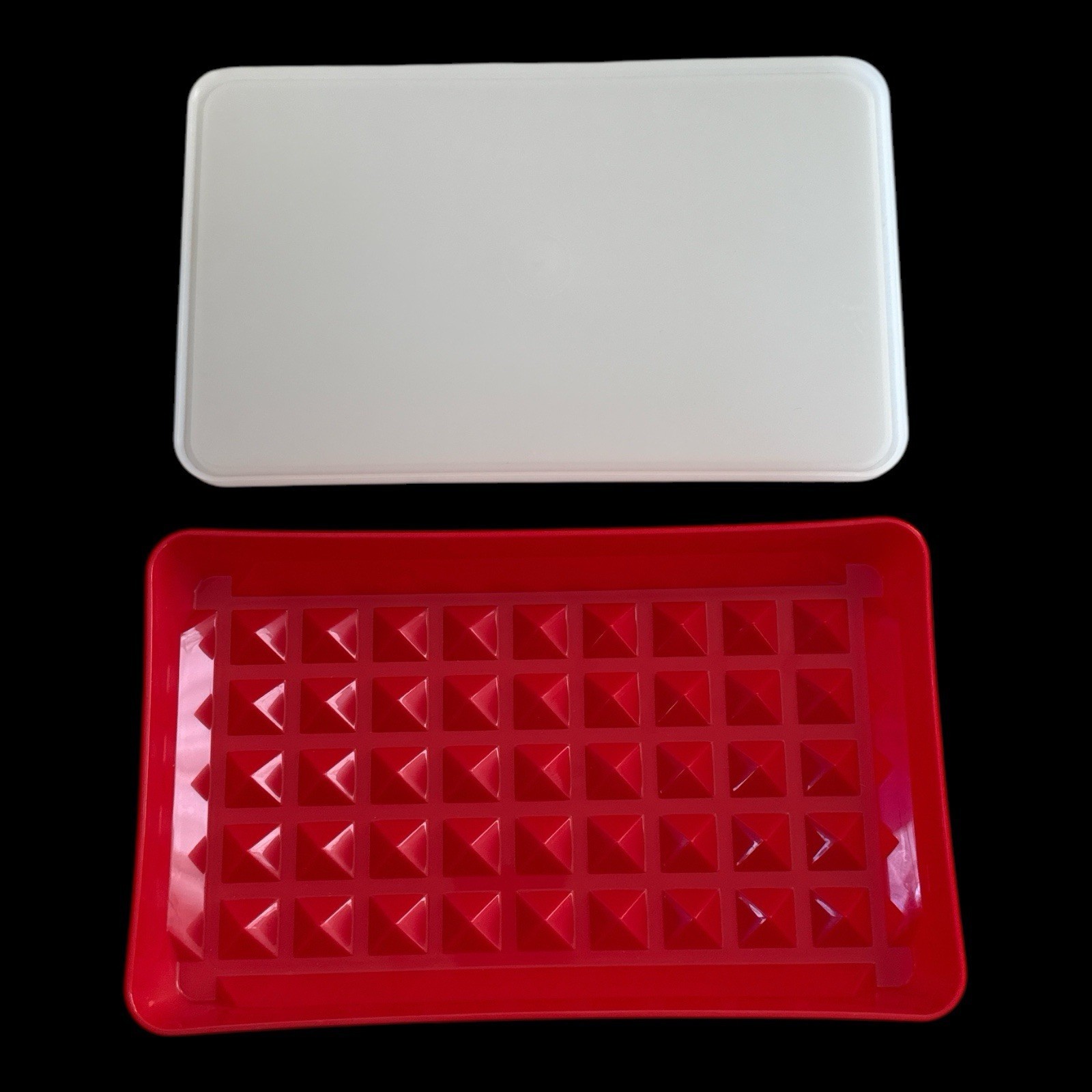 NEW  Tupperware #1292 Paprika RED Sheer Lid Hot Dog Bacon Deli Meat Keep... - $11.76