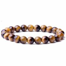 Tiger Eye Bracelet 8mm Stone Brown Bead Prayer Bracelets Jewelry for Women  - $8.99