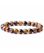 Tiger Eye Bracelet 8mm Stone Brown Bead Prayer Bracelets Jewelry for Women  - $8.99