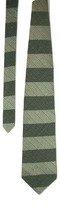 Meeting Street Men&#39;s 100% Silk Neck Tie Black Ivory Gray Stripe 57.5&quot;L NWOT - £4.97 GBP