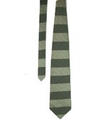 Meeting Street Men&#39;s 100% Silk Neck Tie Black Ivory Gray Stripe 57.5&quot;L NWOT - £4.88 GBP