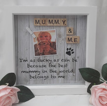 2 Frame Sizes Personalised Dog Mummy Frame, Dog Mummy Gift, Fur Baby Frame, Mumm - $25.99