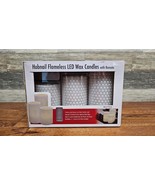 Hobnail Texture LED Flameless Flickering Battery-Operated Wax Candles w/... - £15.21 GBP