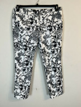 New Black &amp; White Dalia Floral Dress Pants. Size 14. 97% Cotton/ 3% Spandex - £17.13 GBP