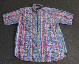 Vintage Eddie Bauer Superior Madras Short Sleeve Shirt Geometric Men&#39;s M... - $49.44