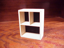 White Wooden Mini Shadow Box 3 Compartment Curio Display, 3 7/8 inches Tall - $6.95