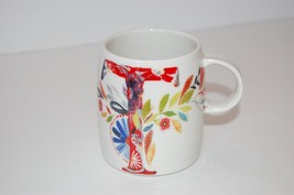 Anthropologie  Starla Halfmann Coffee or Tea Mug Letter T Petal Palette 14 oz - £10.84 GBP