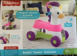Fisher-Price Rollin&#39; Tunes Unicorn with Music, Phrases, &amp; Sounds 2ways Rise Play - £46.61 GBP