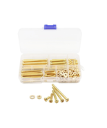 160Pcs M4 Machine Screws Kit w/ Nuts &amp; Washers | Pan Head Phillips | Copper - $266.59 MXN
