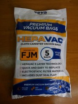 5 Pack VEVA FJM Advanced Filters Premium Vacuum Bags HEPAVac Bags Cloth Canister - £11.95 GBP