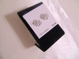Department Store  3/8 &quot; Silver Tone Intertwined Stud Post Earrings N506 - £5.54 GBP