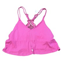 Aerie Ribbed Crop Top Bralette Tank &#39;Lip Gloss&#39; Pink Size XS New with tags - $17.82