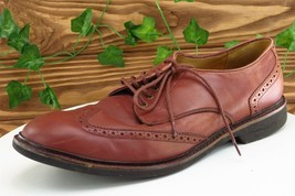 Cole Haan Shoes Sz 10.5 M Brown Wingtip Oxfords Leather Men - £30.81 GBP