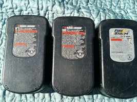 3 BLACK &amp; DECKER 18 Volt Slide BATTERY PACKS HPB18,FS180BX,FSB18 Parts /... - $24.99