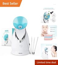 Blue Ionic Facial Steamer: Upgrade Your Home Spa Routine with Warm Mist - $69.25