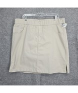 JAG Jeans Skort Women&#39;s Size 16W Sand Khaki On The Go Mid Rise Stretch S... - $30.84