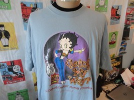 Vintage Betty Boop Cartoon Going My Way? Hitchhiker Y2k 2003 T Shirt 2XL - £31.52 GBP