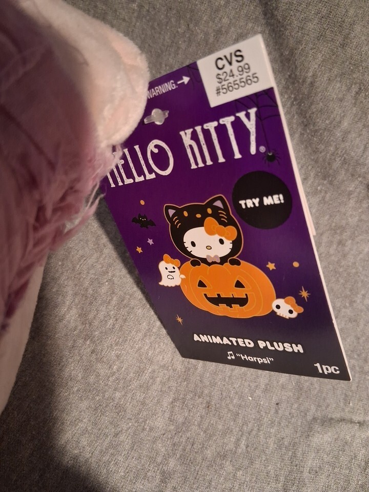 HELLO KITTY  MUMMY ANIMATED PLUSH 2024 "HARPSI" SIZE 12" Halloween New Item image 2
