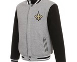 NFL New Orleans Saints   Reversible Full Snap Fleece Jacket  JHD  2 Fron... - $119.99