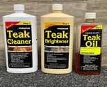Star Brite Cleaner Brightener Oil Long Lasting Premium Teak Care Kit - £22.68 GBP