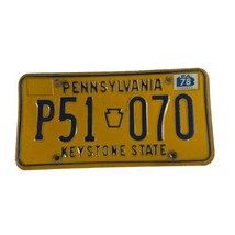 Vintage 1978 Pennsylvania License Plate Keystone State P51-070 Man Cave ... - £14.62 GBP