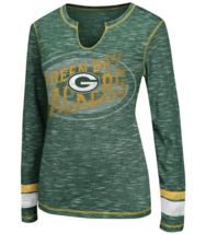 Majestic Women's Green Bay Packers Gametime Gal Slubbed Top Long Sleeve ... - $19.00