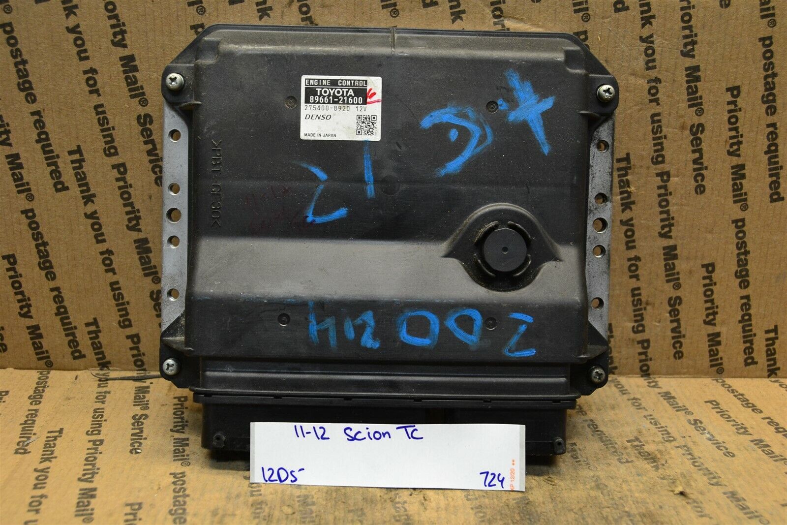 11-12 Scion TC Engine Control Unit ECU Module 8966121600 724-12d5 - $7.99