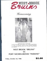 Oct. 24, 1986 Football Program-West Brook HS (Beaumont, TX) -PNG-Homecoming - £7.47 GBP