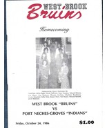 Oct. 24, 1986 Football Program-West Brook HS (Beaumont, TX) -PNG-Homecoming - $10.00