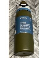 Owala FreeSip Insulated Stainless Steel Water Bottle Straw 32 Oz Green Forrestry - $30.90