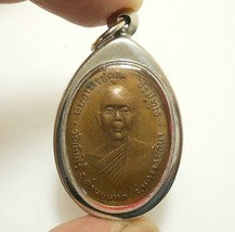 Lp Koon Famous Coin In 1969 Amulet Multiply Money Lucky Rich Buddha Thai Pendant - £237.25 GBP