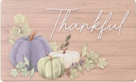 Anti-Fatigue Non Slip Pvc Floor Mat (18&quot;x30&quot;) Fall,Colorful Pumpkins,Thankful,Bl - $24.74