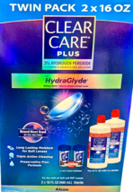 Clear Care Plus with Hydraglyde Disinfecting Solution 16 Oz Twin Pack EX... - $32.34