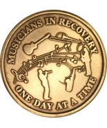 Musicians In Recovery Bronze Medallion Serenity Prayer Sobriety Chip AA NA - £2.39 GBP