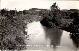 Preston Minnesota RPPC Scenic View River Country Road Mountains Postcard V13 - £11.76 GBP