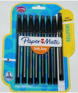 PaperMate Inkjoy 8 Ballpoint Pens Medium Point 1.0mm Black NEW - $4.41